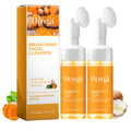 HOYGI Turmeric Face Wash with Brush – Foaming Cleanser for All Skin Types (2-Pack)