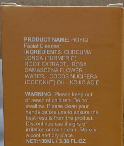 HOYGI Turmeric Face Wash with Brush – Foaming Cleanser for All Skin Types (2-Pack)