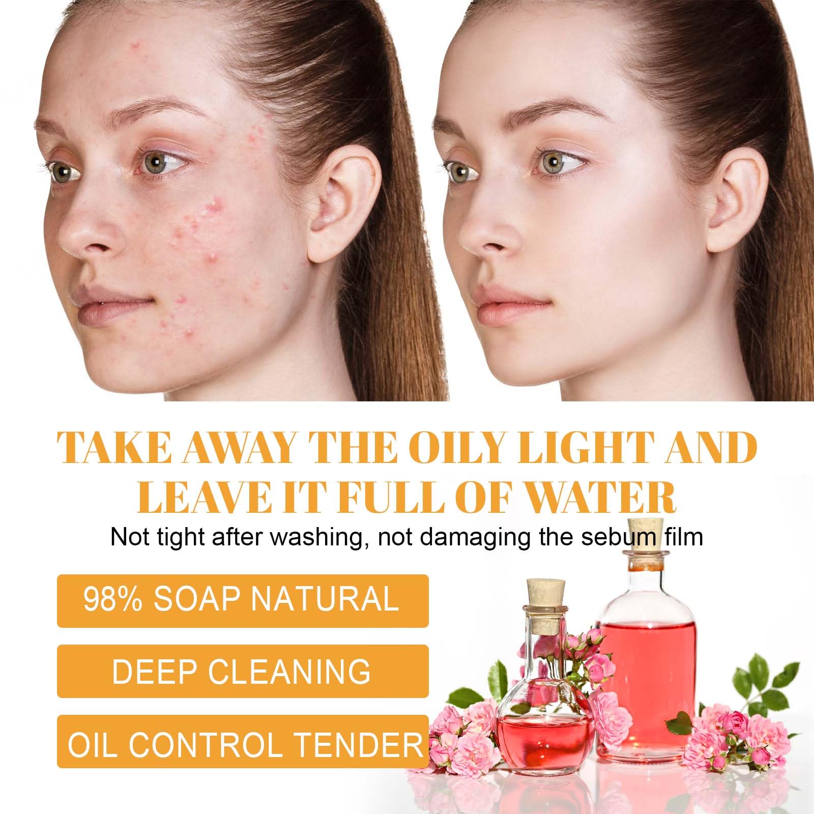 HOYGI Turmeric Face Wash with Brush – Foaming Cleanser for All Skin Types (2-Pack)