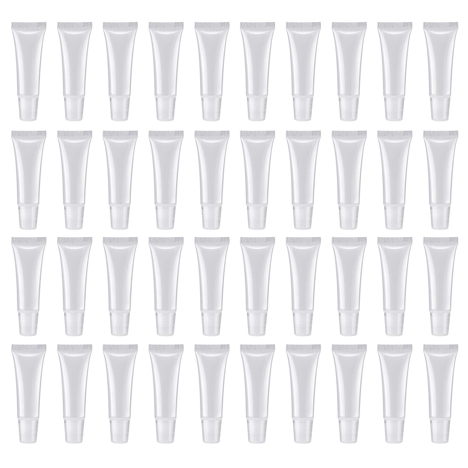 HRLORKC 200Pcs 10ml Empty Lip Tubes – Leak-Proof, Portable Lip Container Set