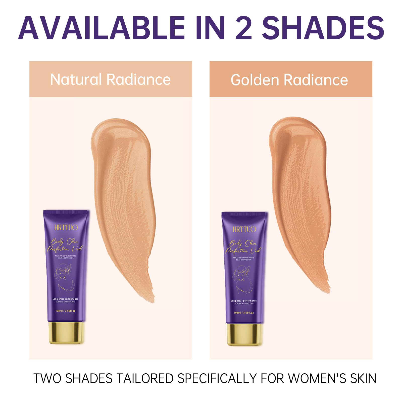HRTTUO Body Coverage Perfector – Waterproof, Transfer-Resistant Body Makeup for Tattoos & Scars