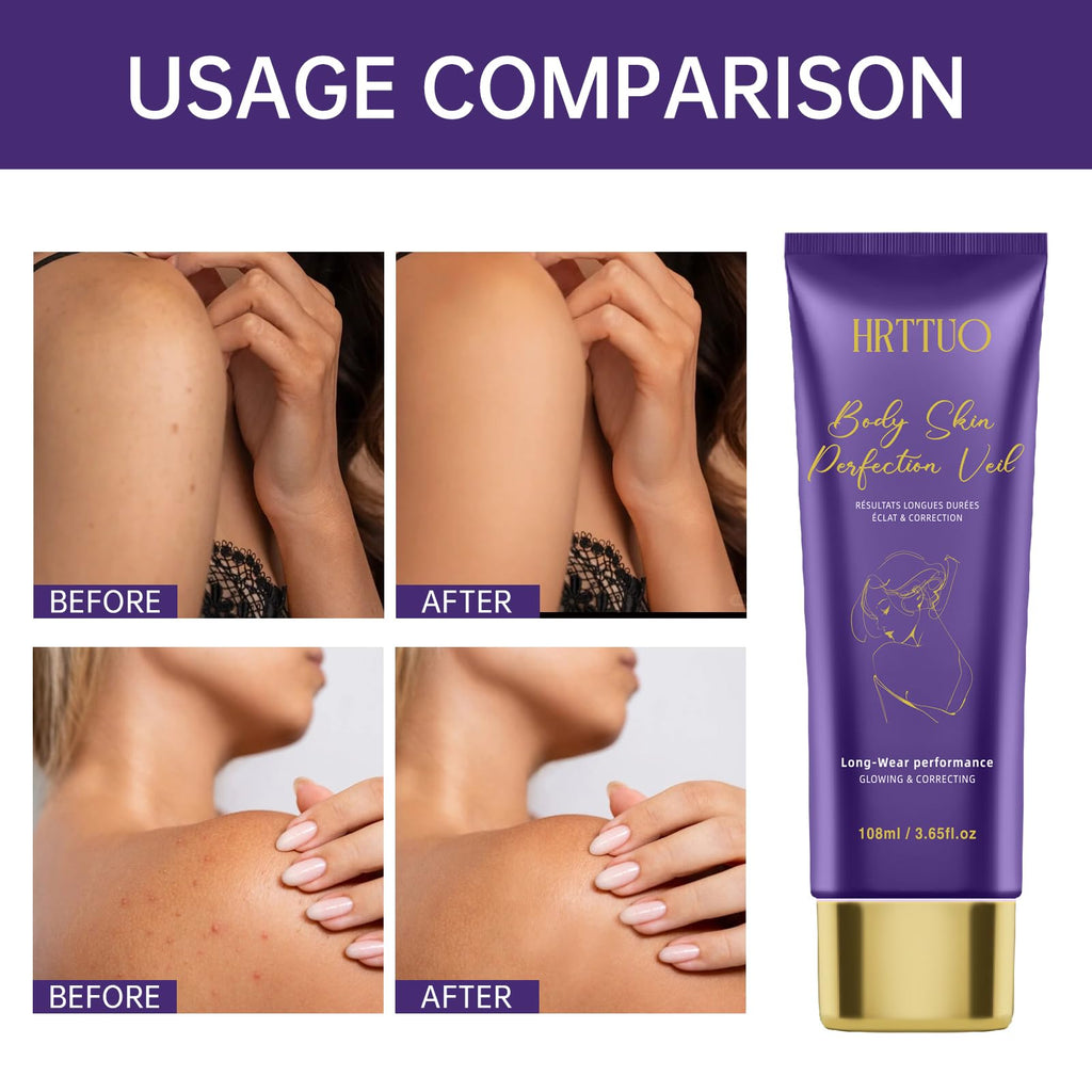 HRTTUO Body Coverage Perfector | Waterproof Leg & Body Makeup for Tattoo & Scar Concealment