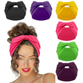Huachi 6-Pack Bow Headbands for Women – 7'' Extra Wide, Non-Slip Hair Accessories