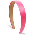 Huachi Pink Faux Leather Headband – 1 Inch Thin Hair Band for Women & Girls