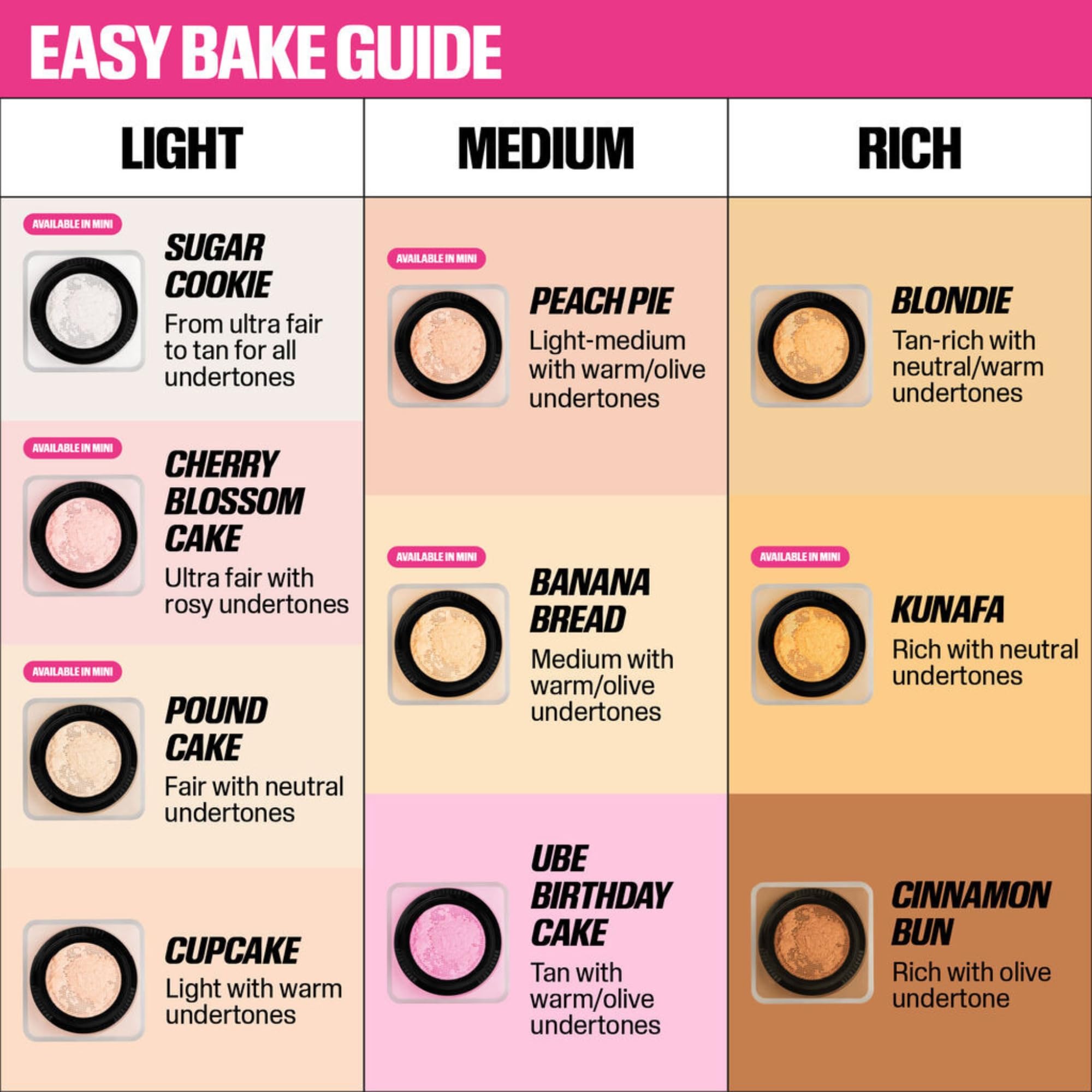 Huda Beauty Baby Bake Mini Loose Setting Powder – Pound Cake, 6g (Fair to Tan Skin Tones)