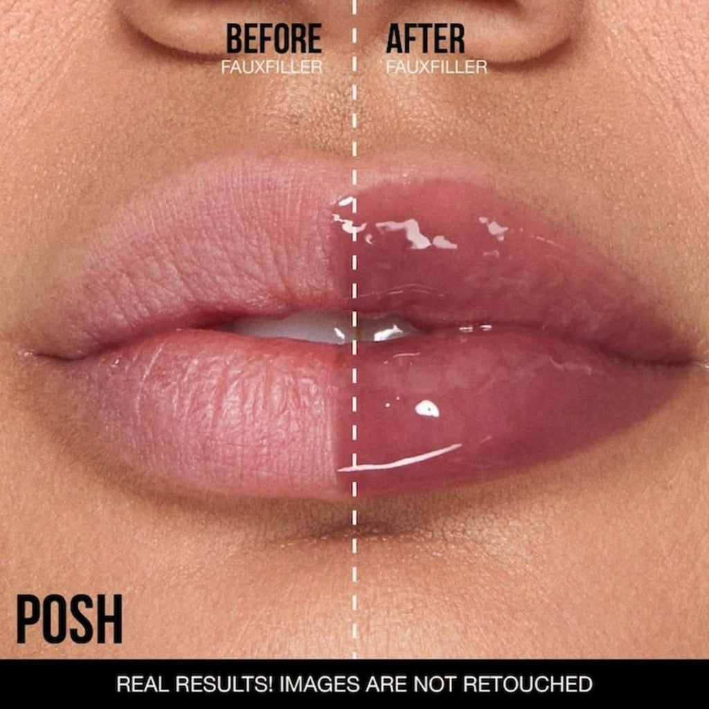 Huda Beauty Faux Filler Extra Shine Lip Gloss Foxy – Caramel Brown