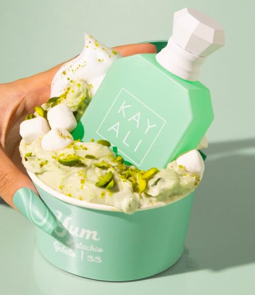 Huda Beauty Kayali Yum Pistachio Gelato 33 Eau de Parfum Intense – 1.7 oz / 50 ml Full Size
