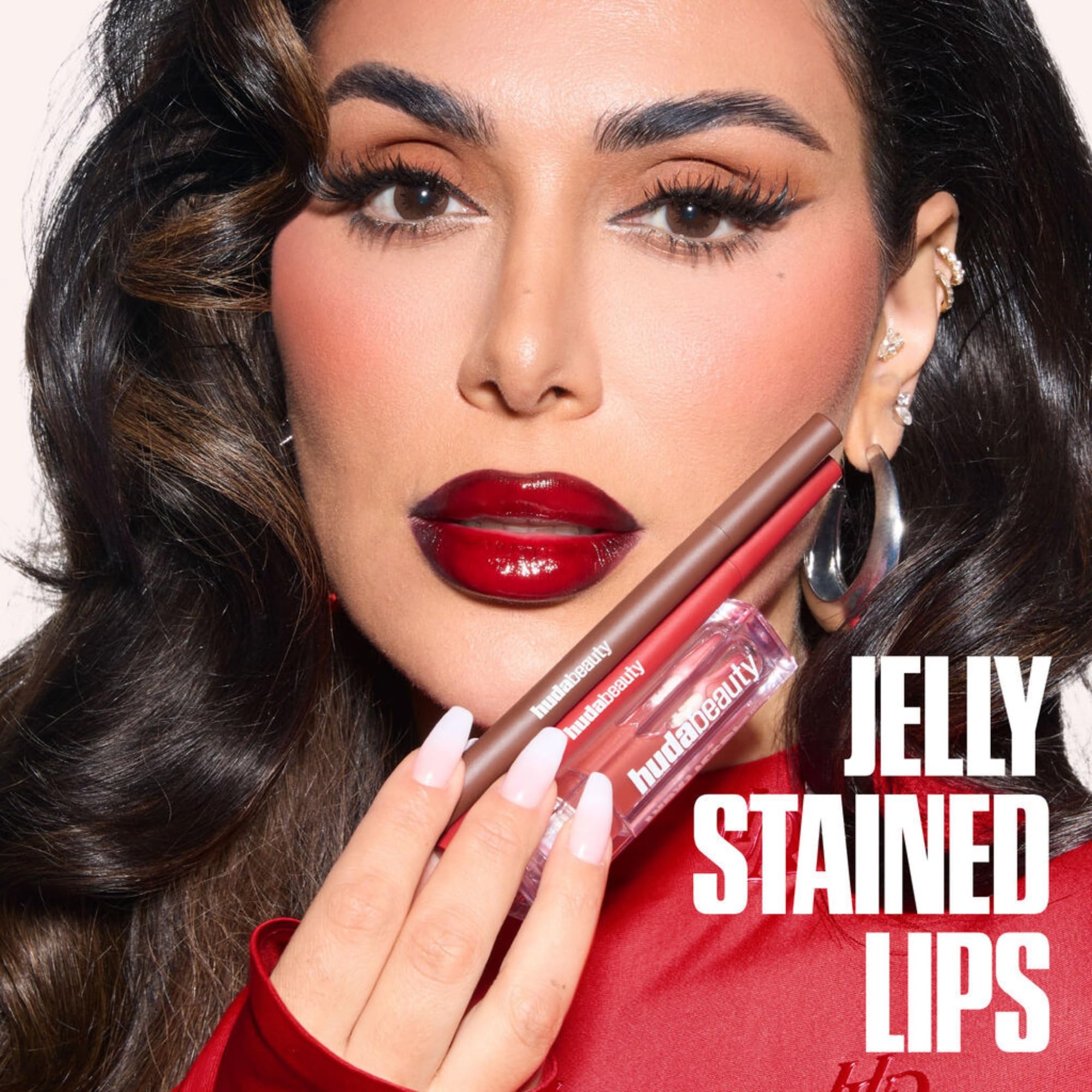 Huda Lip Contour Stain Lip Tint - Warm Brown | 12H Smudge-Proof Lip Color