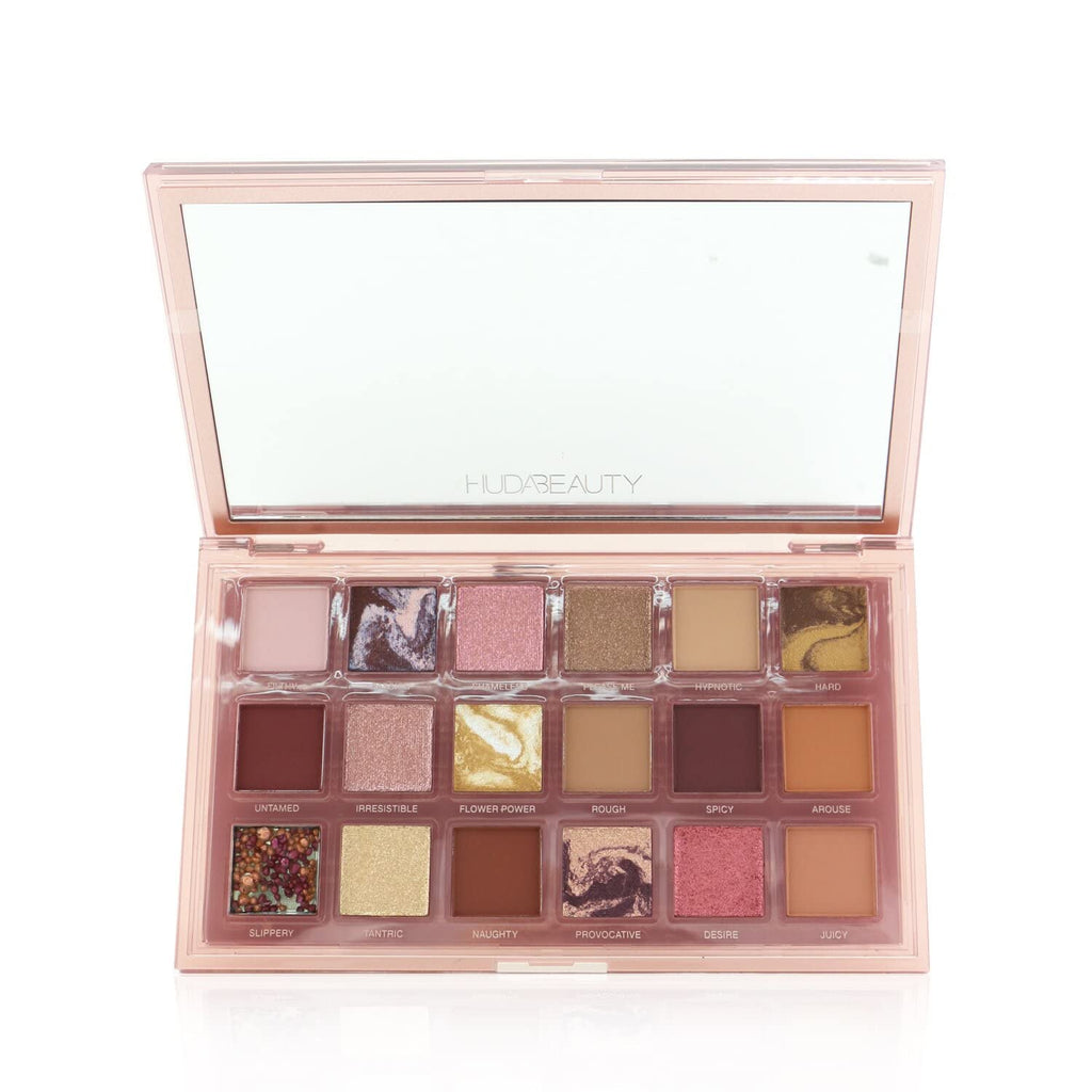 Huda Naughty Nude Eyeshadow Palette Cream — Velvet Mattes, Metallics & Marble Creams