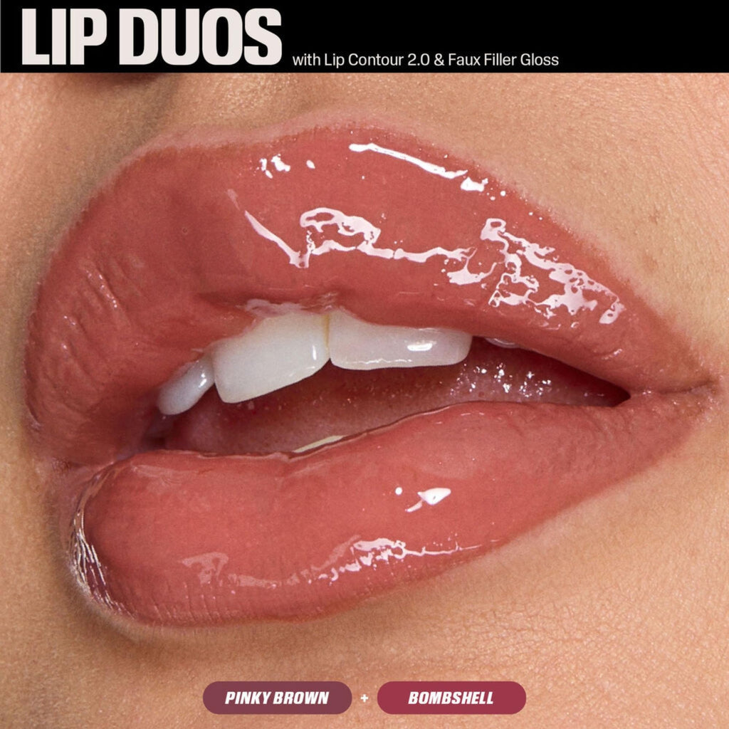Huda Limited Edition Pink Kit: Juicy Bombshell Lip Duo – Lip Pencil + Lip Gloss (Travel Size)