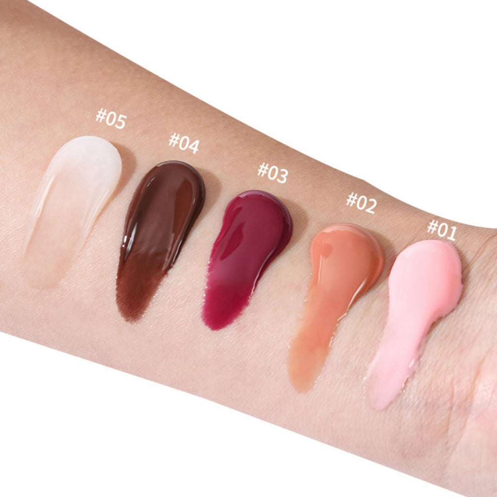 HUDABABY 5 Colors Mirror Lip Glaze – Plumping, Hydrating, Long-Lasting Gloss