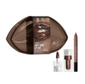 HUDA BEAUTY Juicy Coco Lip Duo – Mini Lip Contour 2.0 Terracotta + Faux Filler Gloss (Travel Size)