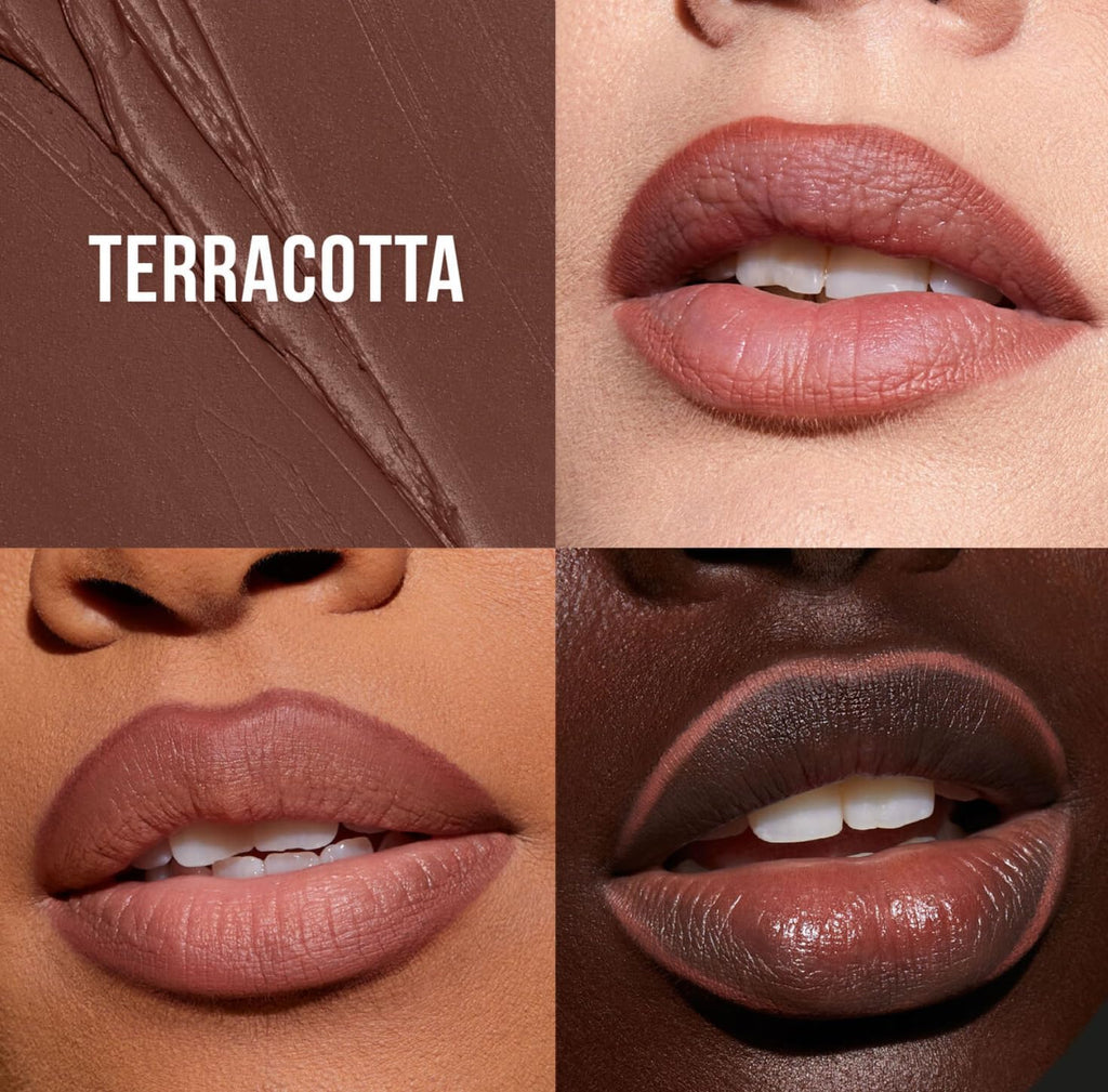 HUDA BEAUTY Juicy Coco Lip Duo – Mini Lip Contour 2.0 Terracotta + Faux Filler Gloss (Travel Size)