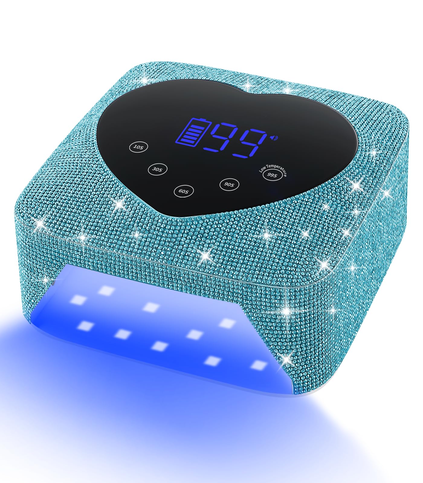 HUGMAPLE UV Nail Lamp 72W – Rechargeable Cordless Diamond LED Dryer, 5 Timer Settings