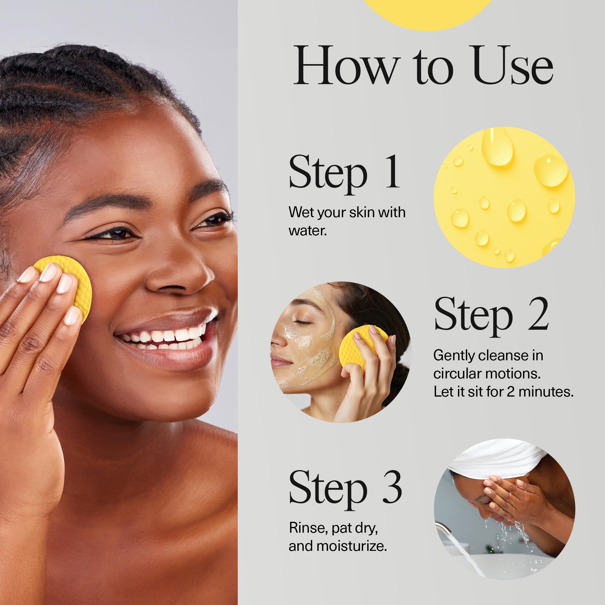 Humanroots Turmeric Kojic Acid Cleansing Pads – Exfoliating Facial Pads with Vitamin C (30 Pads)