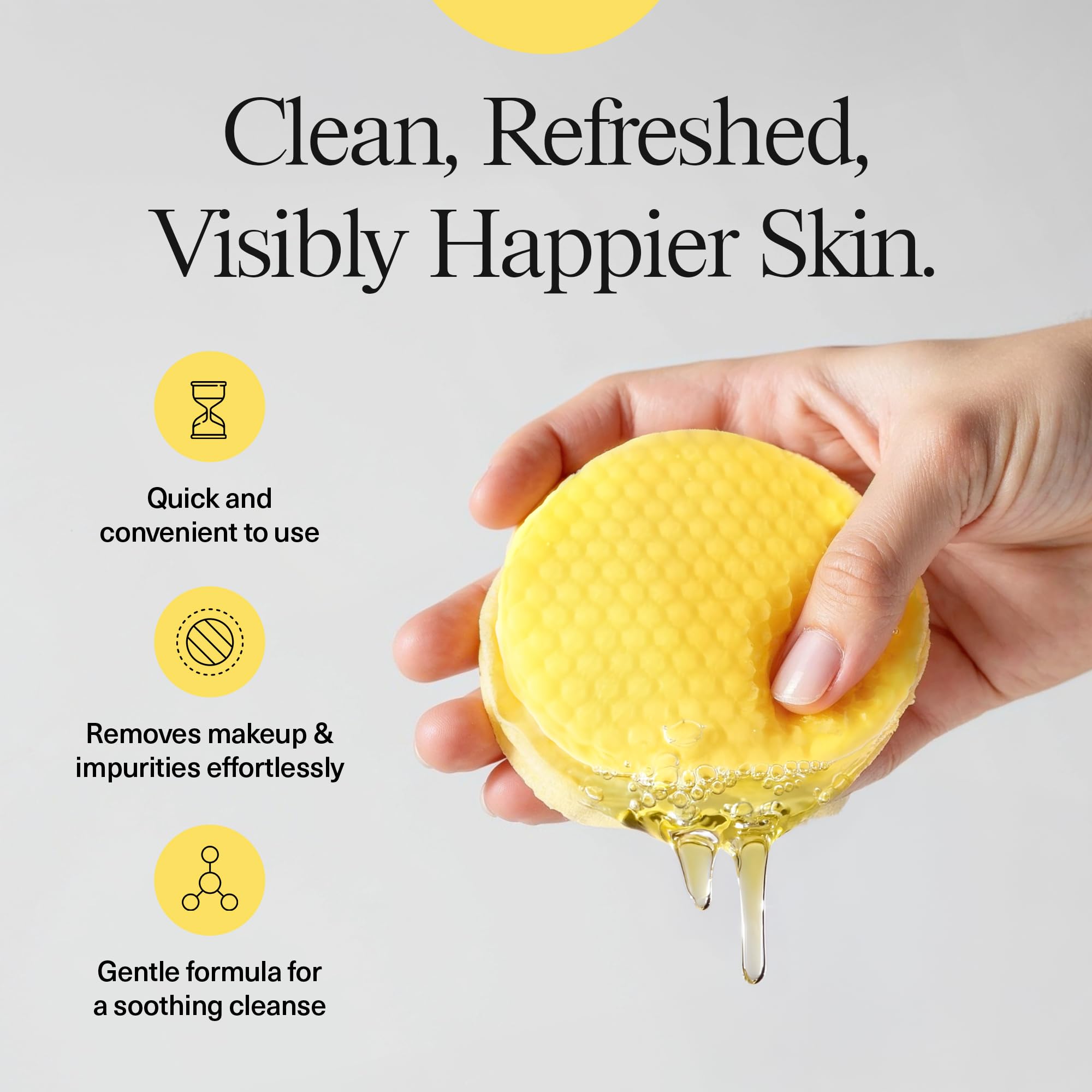 Humanroots Turmeric Kojic Acid Cleansing Pads – Exfoliating Facial Pads with Vitamin C (30 Pads)