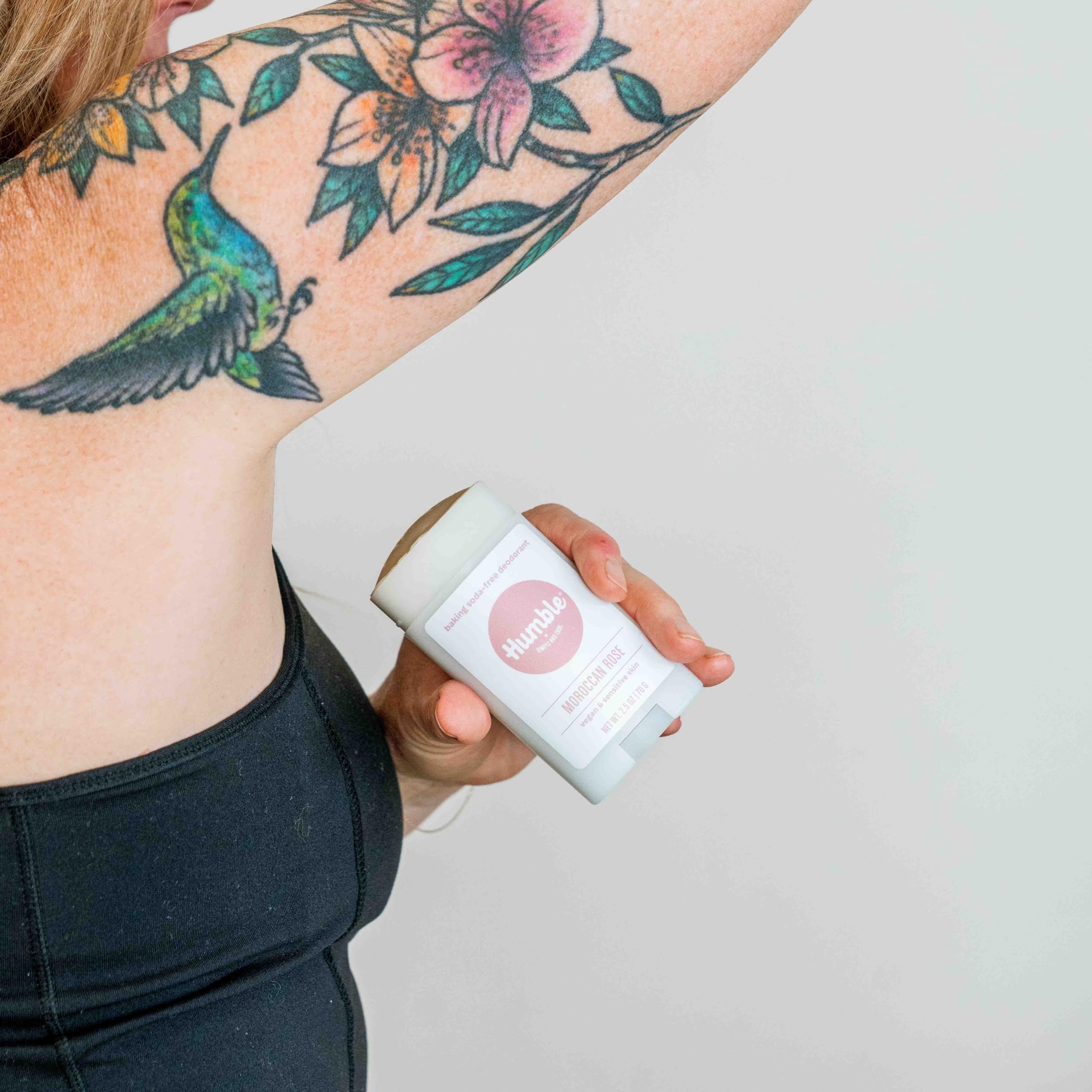 HUMBLE BRANDS Aluminum-Free Deodorant – Moroccan Rose, 3 Pack, Vegan & Cruelty-Free, Sensitive Skin