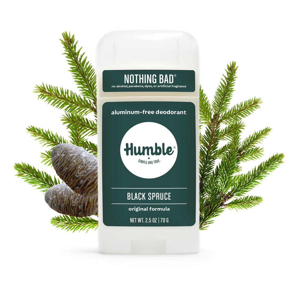 HUMBLE BRANDS Original Formula Aluminum-Free Deodorant – Black Spruce, 2.5 oz, 3-Pack