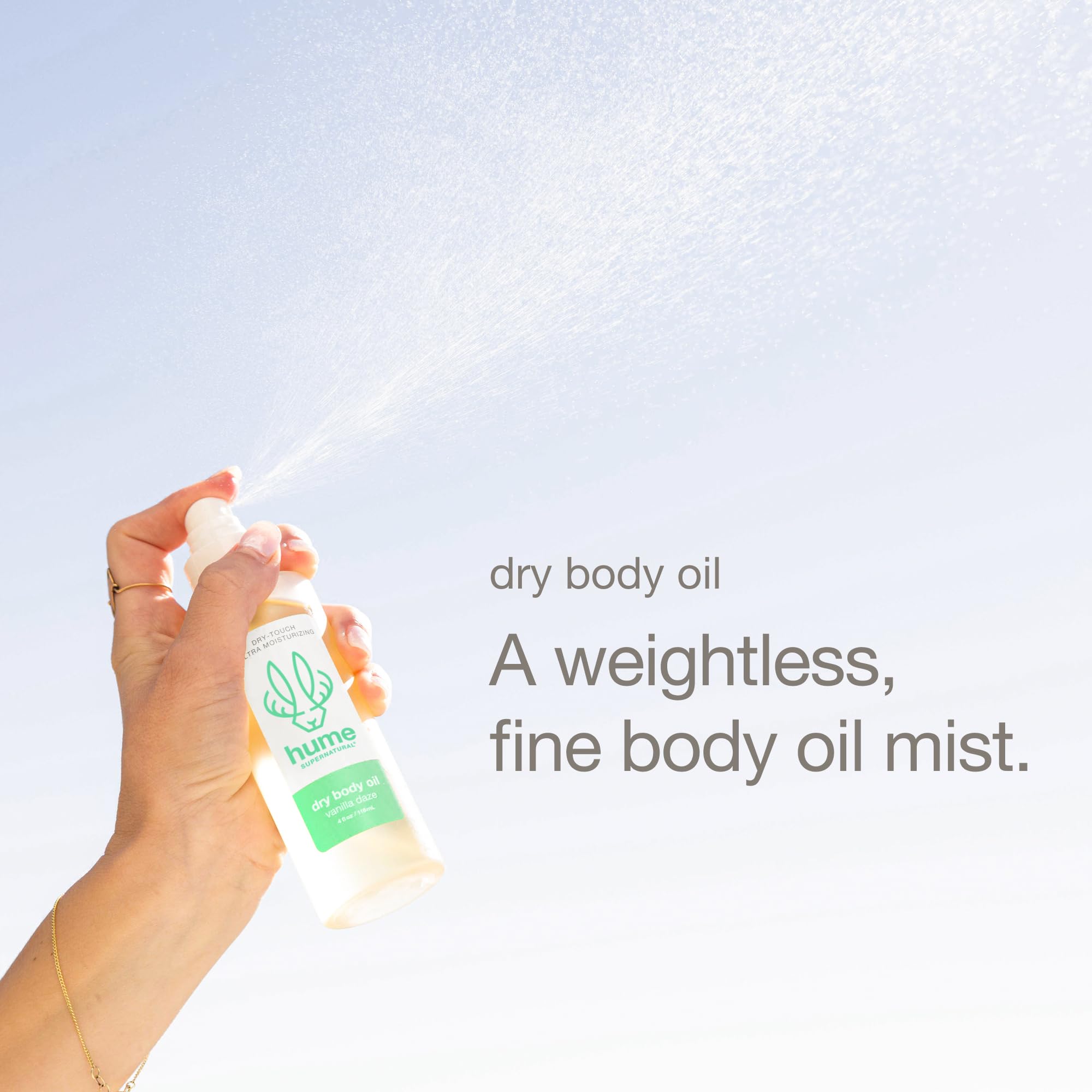 HUME SUPERNATURAL Dry Body Oil Spray – Desert Bloom, 2-Pack | Deep Hydration & Glow
