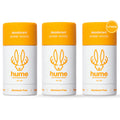 HUME SUPERNATURAL Aluminum Free Deodorant for Women & Men – Probiotic, Plant-Based, Amber Woods – 3-Pack