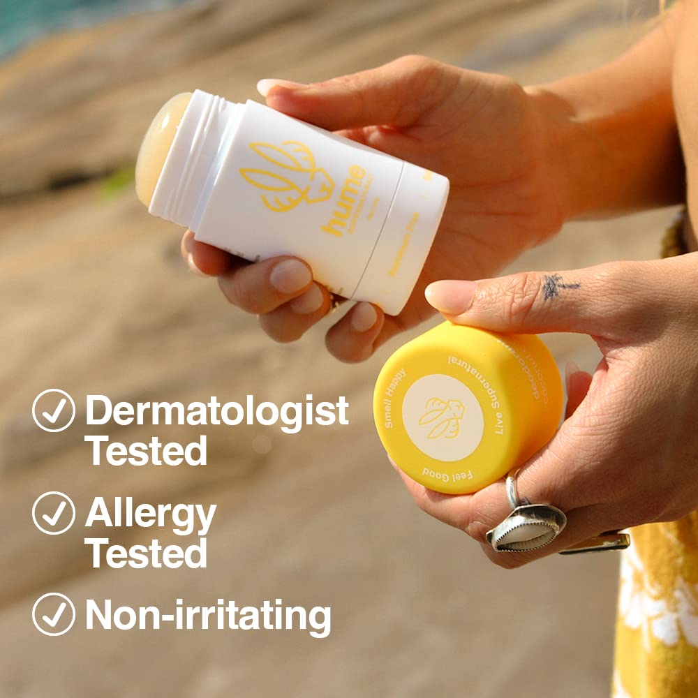 Hume Supernatural Aluminum Free Deodorant – Probiotic, Plant-Based, Coconut Coast