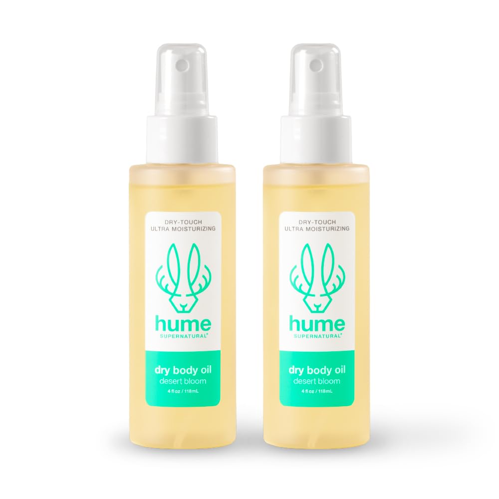 HUME SUPERNATURAL Dry Body Oil Spray – Desert Bloom, 2-Pack | Deep Hydration & Glow