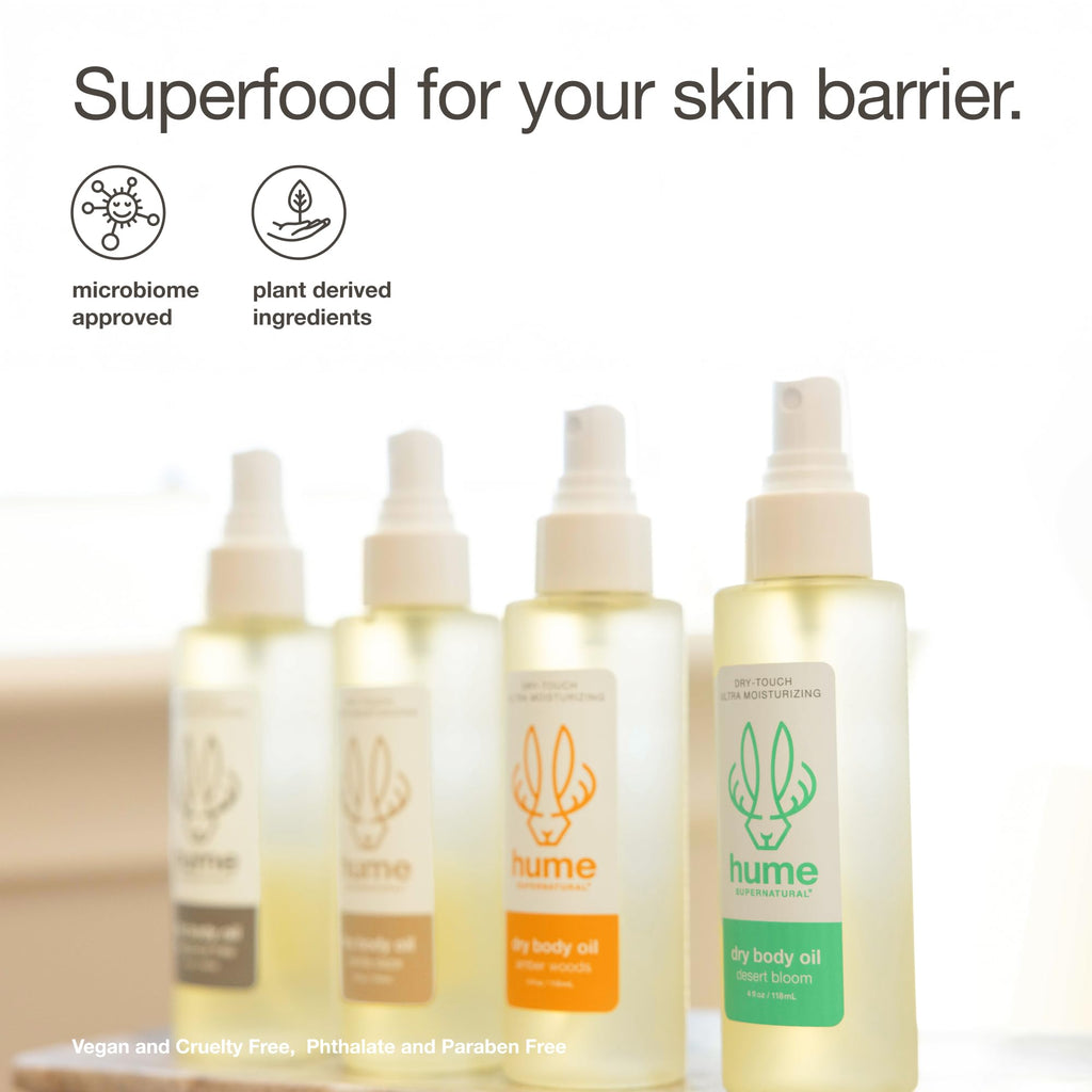 HUME SUPERNATURAL Dry Body Oil Spray – Desert Bloom, 2-Pack | Deep Hydration & Glow