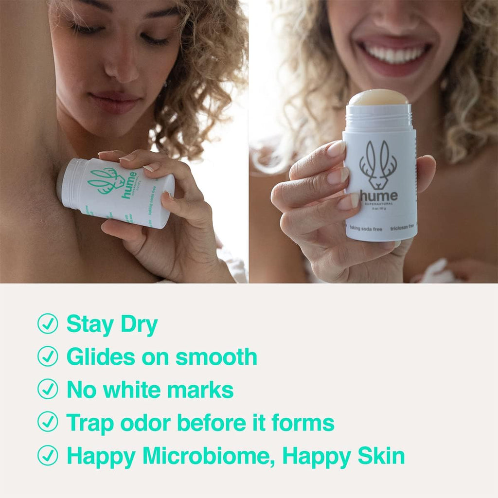 Hume Supernatural Desert Bloom Probiotic Roll-On Deodorant – Aluminum-Free, Plant-Based, 2-Pack