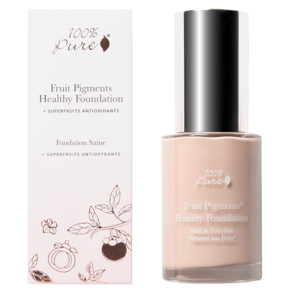 100% PURE Fruit Pigmented Foundation Alpine Rose – Full Coverage Matte (1 Fl Oz)