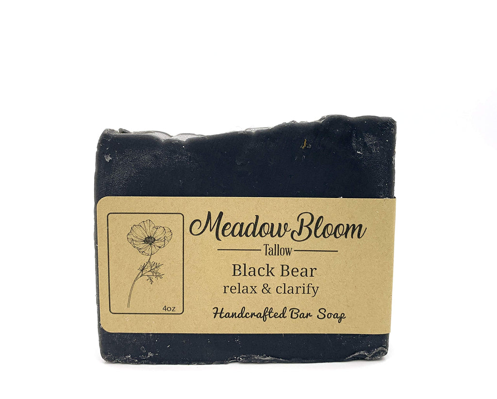 Hunter Cattle Co. HC Meadow Bloom Tallow Bar Soap – Charcoal 2-Pack | All-Natural 100% Grass-Fed Tallow Handmade Soap