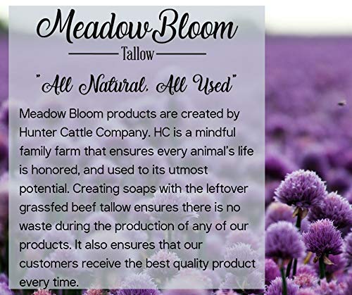 Hunter Cattle Co. HC Meadow Bloom Tallow Bar Soap – Charcoal 2-Pack | All-Natural 100% Grass-Fed Tallow Handmade Soap