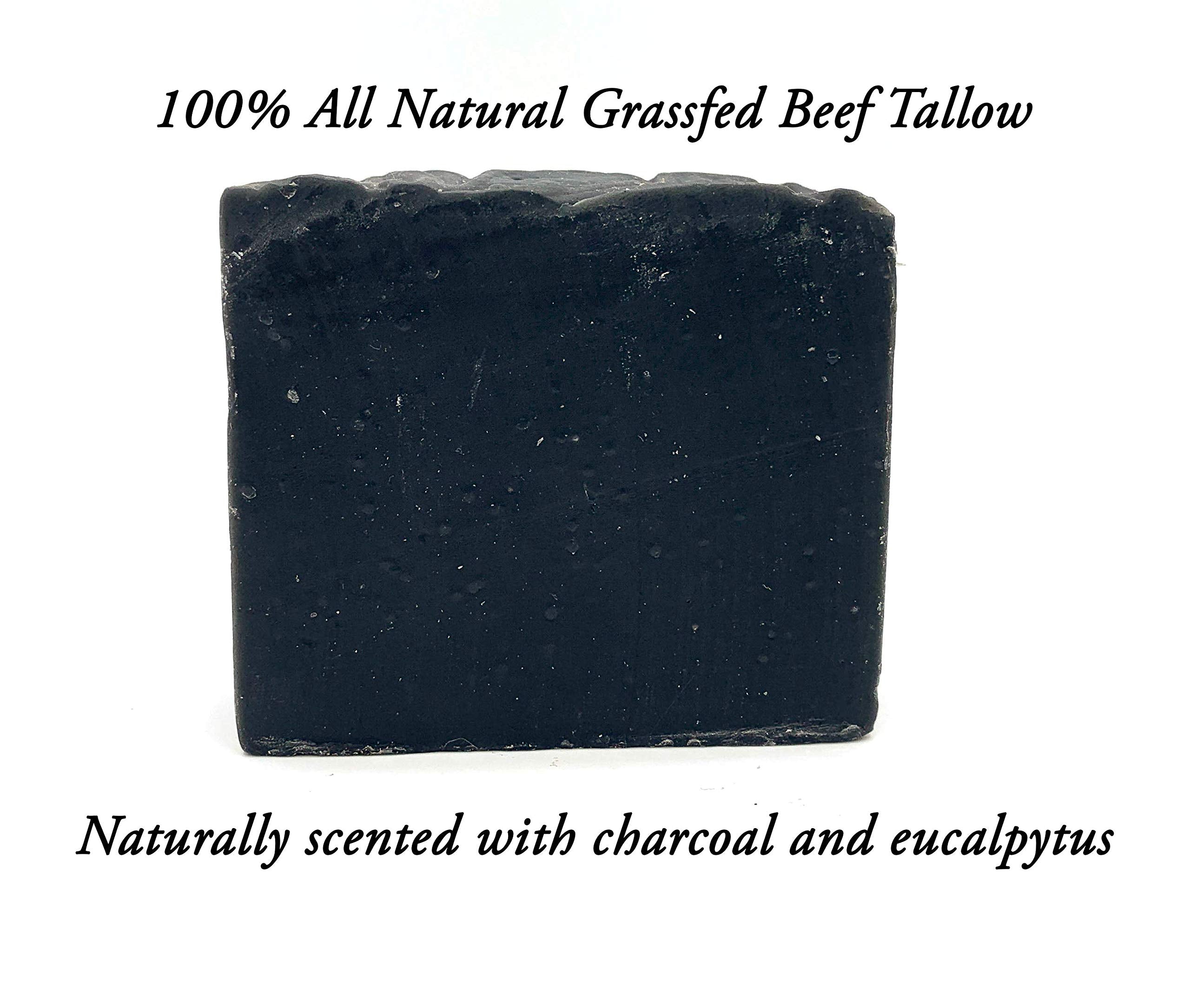 Hunter Cattle Co. HC Meadow Bloom Tallow Bar Soap – Charcoal 2-Pack | All-Natural 100% Grass-Fed Tallow Handmade Soap
