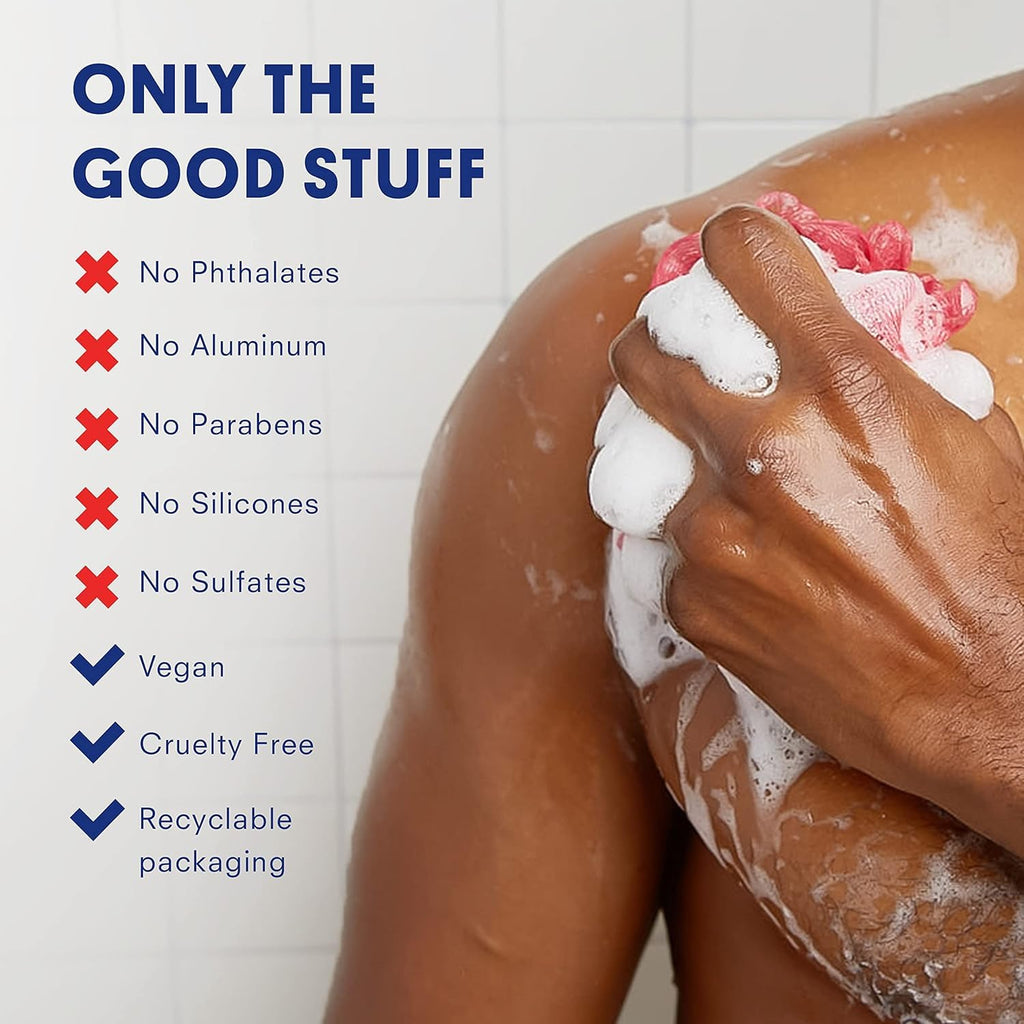Huron Men’s Moisturizing Body Wash – Coconut Oil, Vitamin E, Witch Hazel, Sea Salt (30.3 oz) – Vegan & Cruelty-Free