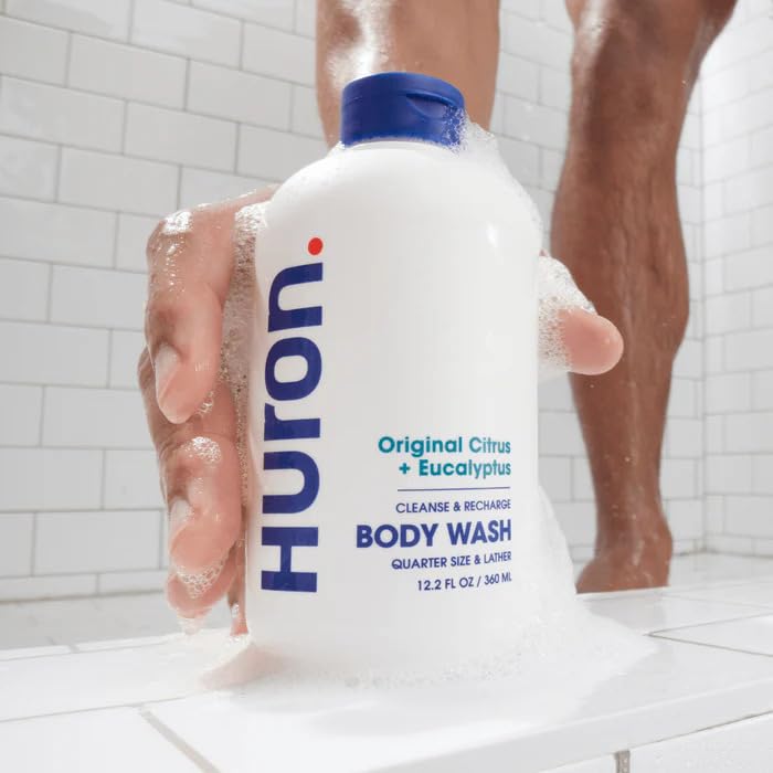 Huron Shower Kit for Men – Shampoo, Conditioner & Body Wash (Sea Salt + Driftwood)