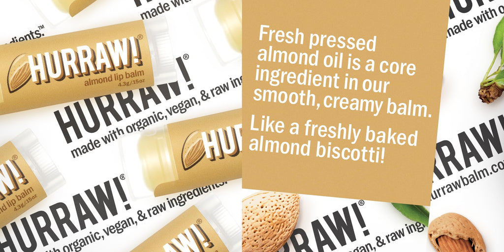 Hurraw! Almond, Coconut & Licorice Lip Balms 3-Pack – Organic, Vegan, Cruelty-Free, Made in USA