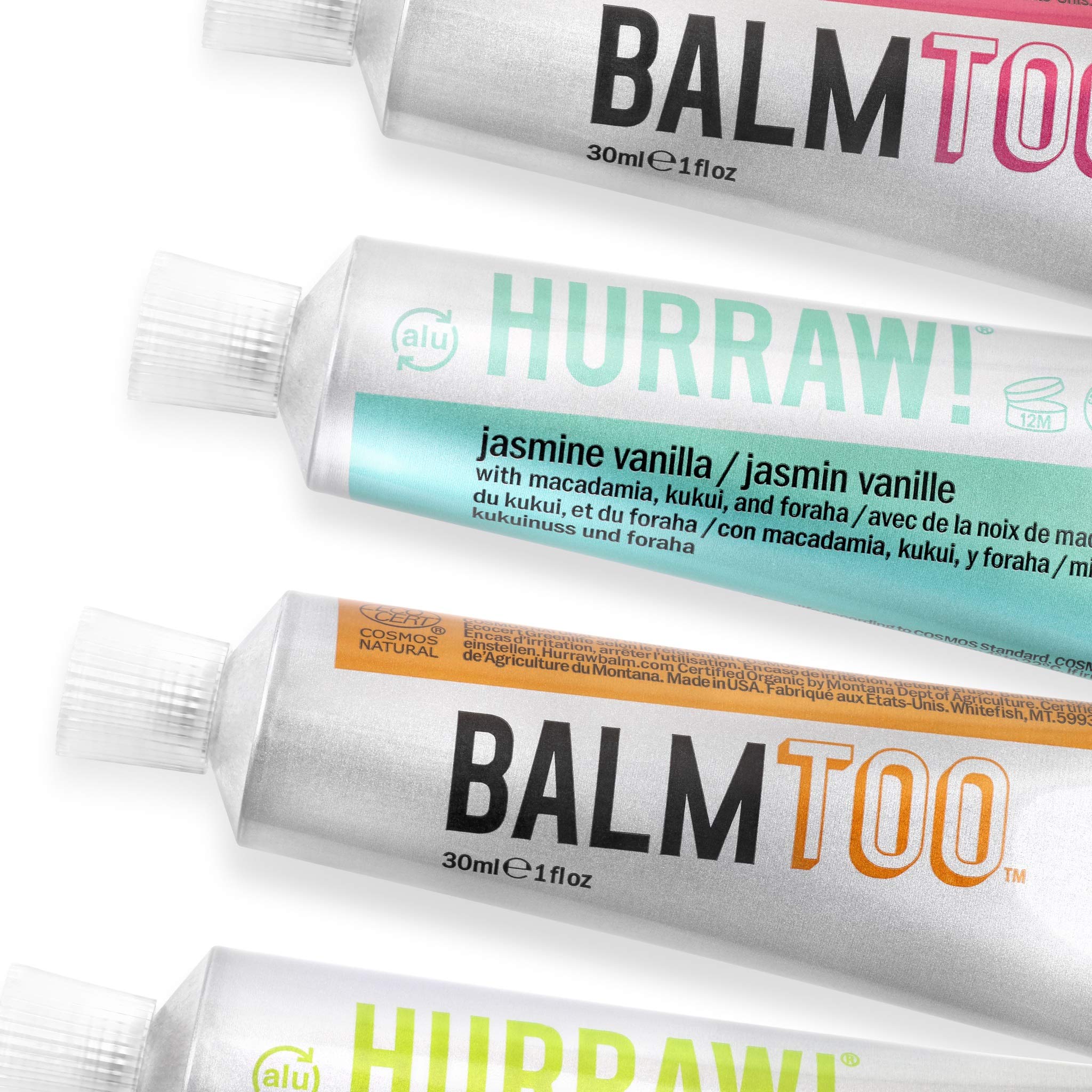 Hurraw! Balmtoo Jasmine Vanilla Squeezable Balm — Ultra-Moisturizing, 7 Sticks per Tube (USA Made)