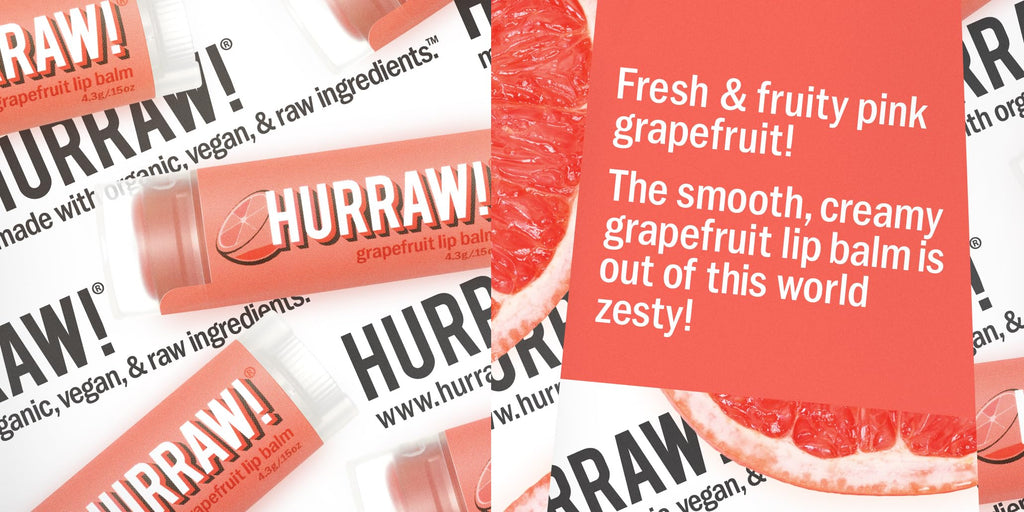 Hurraw! Grapefruit, Mint & Black Cherry Tinted Lip Balms – 3 Pack, Organic, Vegan, Cruelty-Free, Made in USA