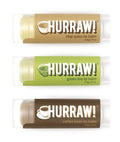 Hurraw! Lip Balm 3-Pack: Chai Spice, Green Tea & Coffee Bean – Organic & Vegan