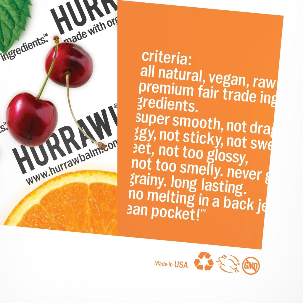 Hurraw! Coconut Lip Balm 5-Pack – Organic, Vegan, Gluten-Free