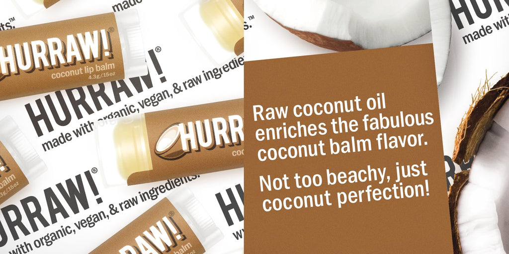 Hurraw! Coconut Lip Balm – 2 Pack | Organic, Vegan, Cruelty-Free, Gluten Free | Made in USA