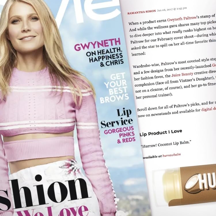 Hurraw! Coconut Lip Balm 5-Pack – Organic, Vegan, Gluten-Free