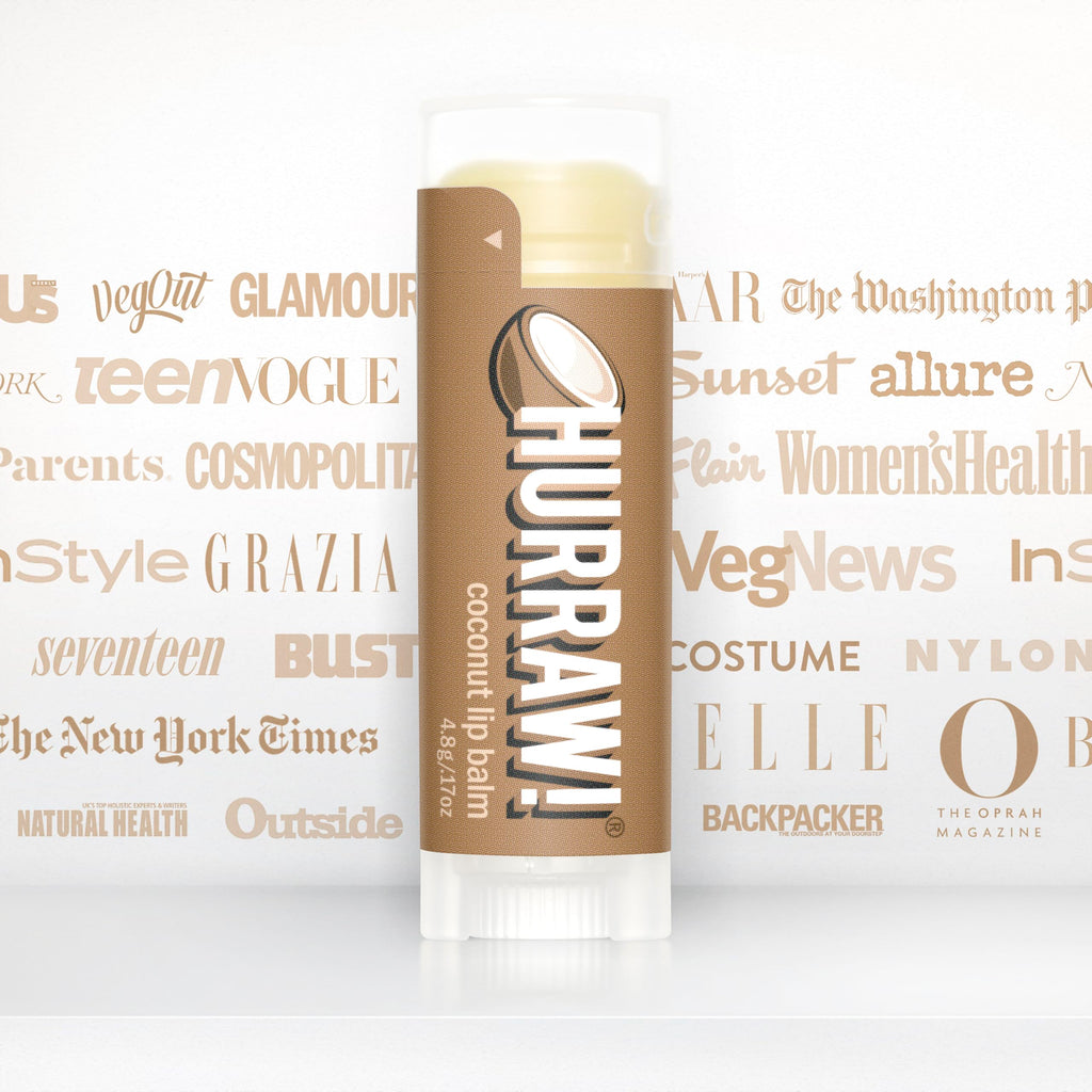 Hurraw! Coconut Lip Balm 3 Pack | Organic, Vegan, Cruelty-Free, Made in USA