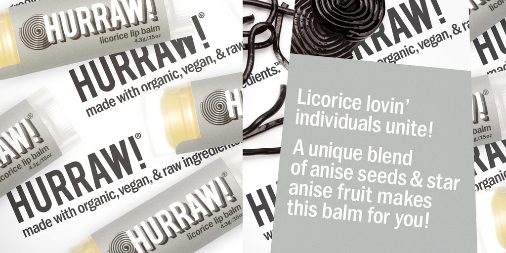 Hurraw! Licorice Lip Balm 3-Pack – Organic, Vegan, Cruelty-Free, Gluten Free, Made in USA