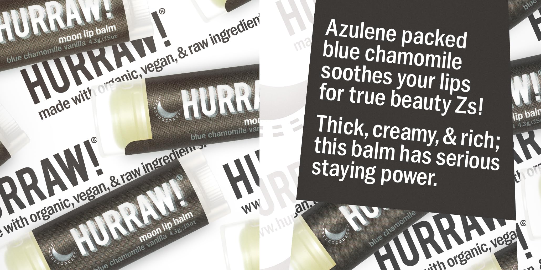 Hurraw! Moon Night Treatment Lip Balms – SPF15 Unscented, 3 Pack | Organic, Vegan, Cruelty Free, Made in USA