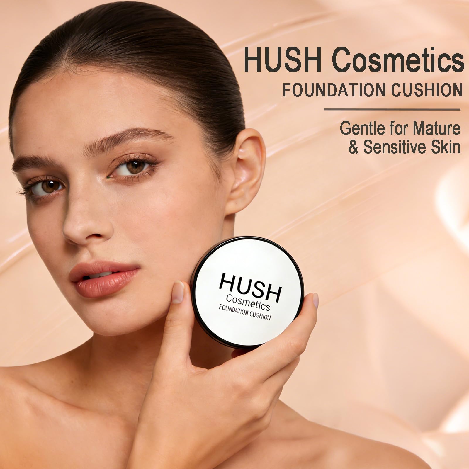 Hush Cosmetics Foundation – Hydrating, Buildable Coverage for Mature Skin | Natural Matte Finish