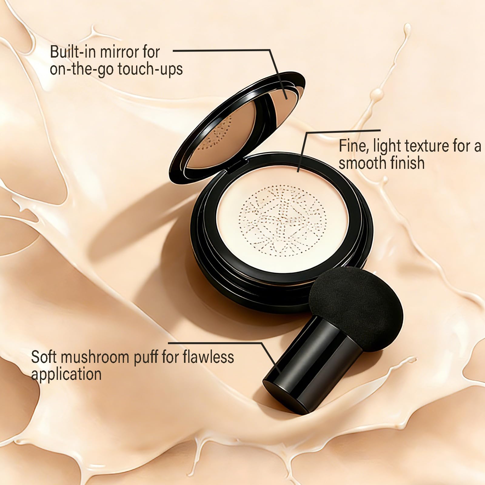 Hush Cosmetics Foundation – Hydrating, Buildable Coverage for Mature Skin | Natural Matte Finish