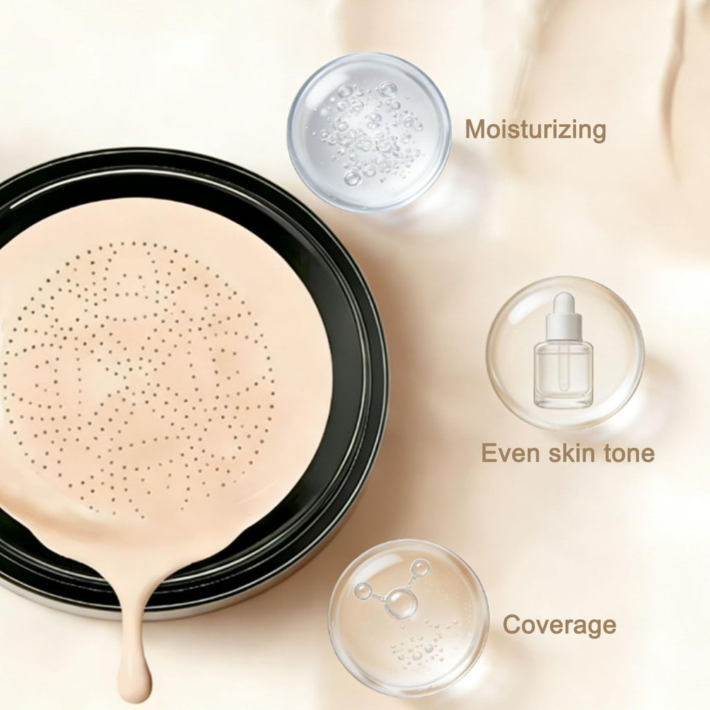 Hush Coverage Foundation for Older Women | Mushroom Head Cushion CC Cream — Natural Finish