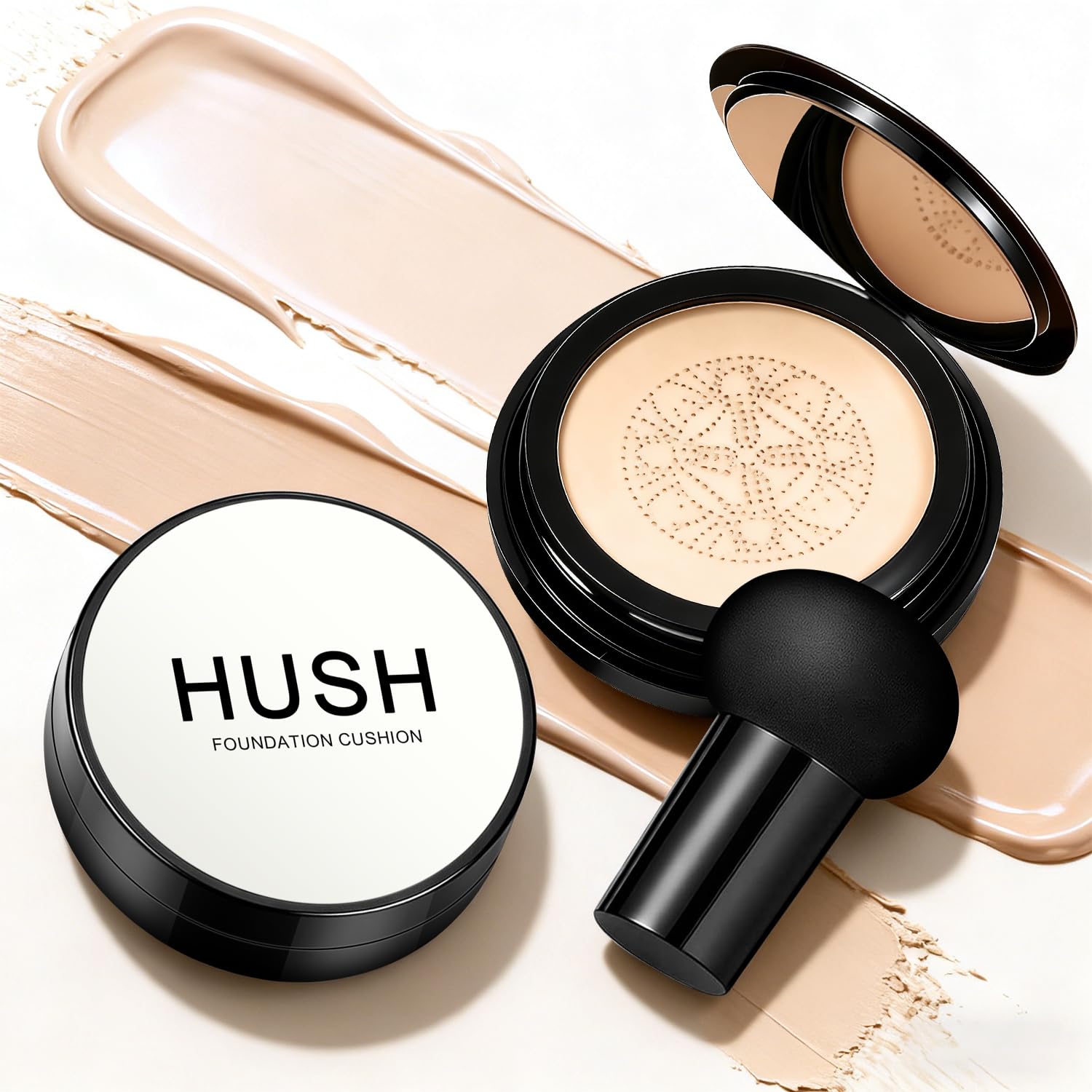 Hush Makeup Foundation Natural Glow – Lightweight Cushion for Light to Medium Complexions