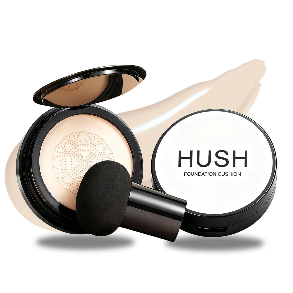 Hush Makeup Ivory Foundation for Mature Skin | Hydrating Cushion CC Cream