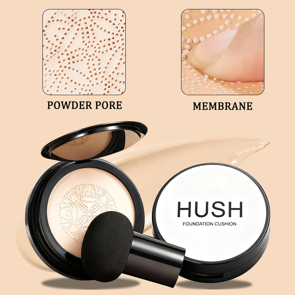 Hush Makeup Ivory Foundation for Mature Skin | Hydrating Cushion CC Cream